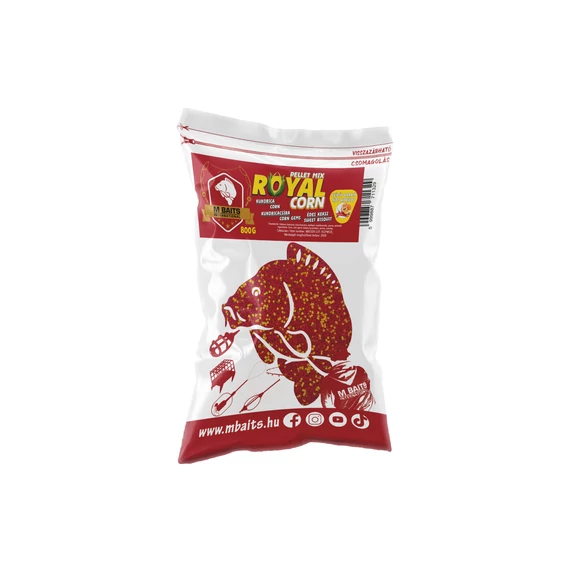 Royal Corn Pellet Mix 2mm 800g Csípős Barack
