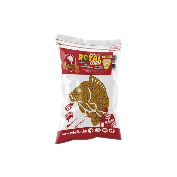 Royal Corn Soft Pellet Mix 4mm 800g Édeskukorica