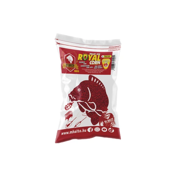 Royal Corn Soft Pellet Mix 4mm 800g Rák Eperlekvár